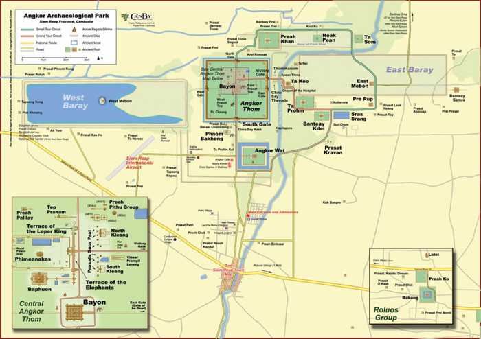 a map of angkor wat temples